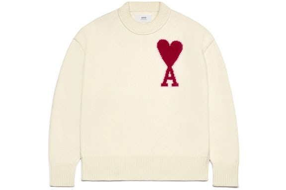 Ami Paris  Sweater Off White/Red